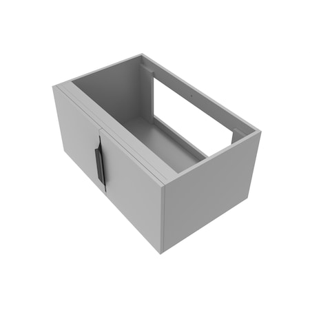 Castello Usa Alpine 30-inch Gray Vanity Base with Black Handle CB-MC-30G-BL-VBO